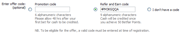 Betfair Code